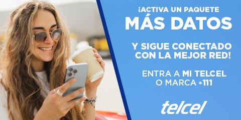 Activa un paquete más datos y sigue conectado con la mejor RED