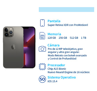 conoce todas las caracteristicas con los que cuenta en nuevo iphone trece pro max