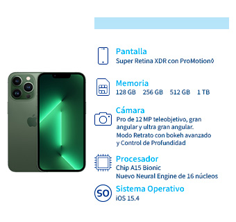 conoce todas las caracteristicas con los que cuenta en nuevo iphone trece pro