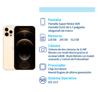 conoce todas las caracteristicas con los que cuenta en nuevo iphone doce pro max