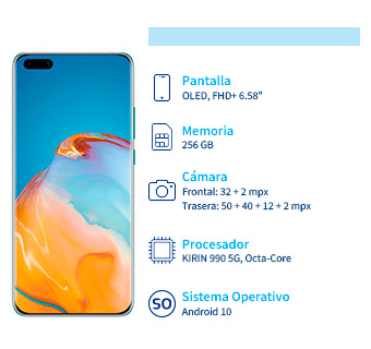 conoce todas las caracteristicas con los que cuenta en nuevo huawei p cuarenta pro