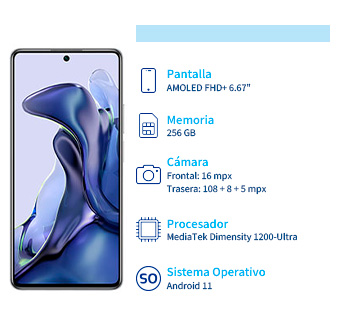 conoce todas las caracteristicas con los que cuenta en nuevo xiaomi once t