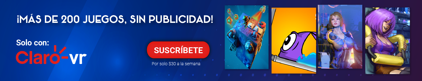 disfruta de 200 juegos sin publicidad por solo 30 a la semana con claro vr solo en telcel