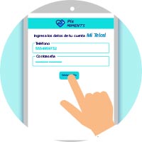 con tus datos de mi telcel vas a poder ingresar y que el cargo sea cargado a tu linea