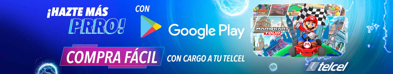 puedes cargar a tu telcel tus compras en google play y avanza en tus juegos favoritos
