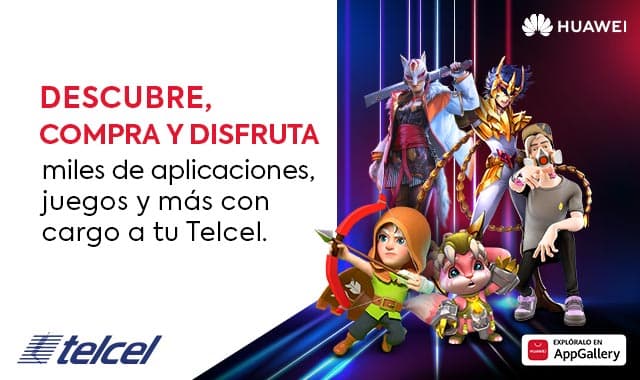 el mejor contenido para tu celular lo encuentras en huawei stores con cargo a tu telcel