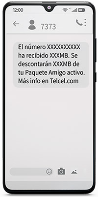 paso tres para pasar datos de telcel a telcel